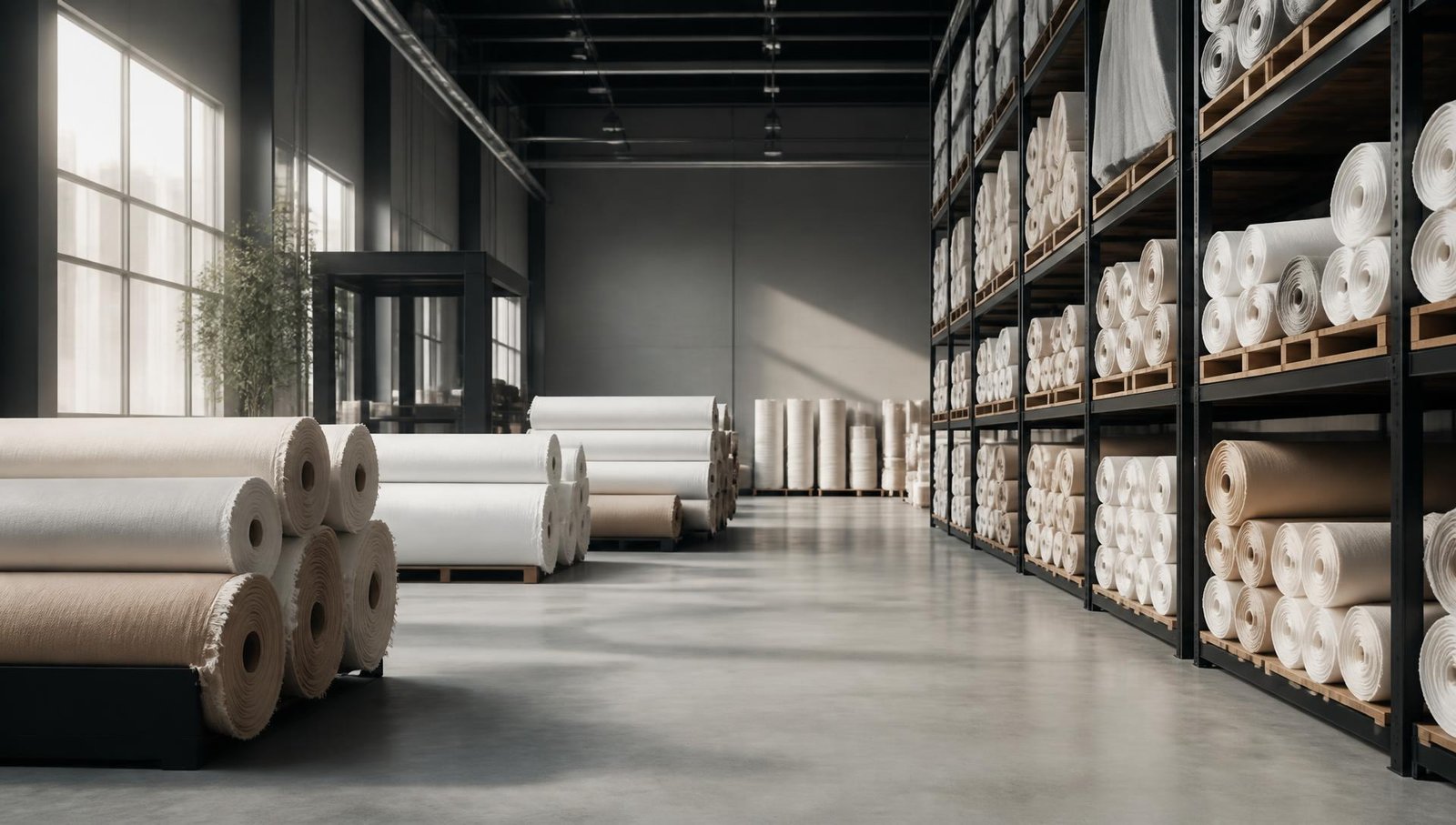 Entrepôt de textiles destinés aux collectivités