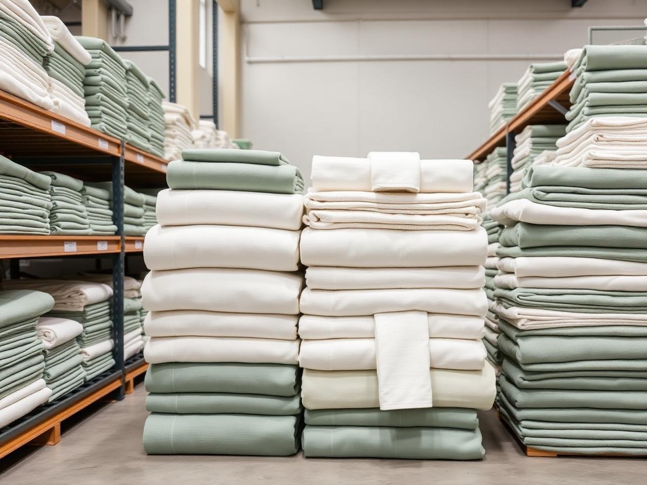 Linge plié destiné aux établissements collectifs