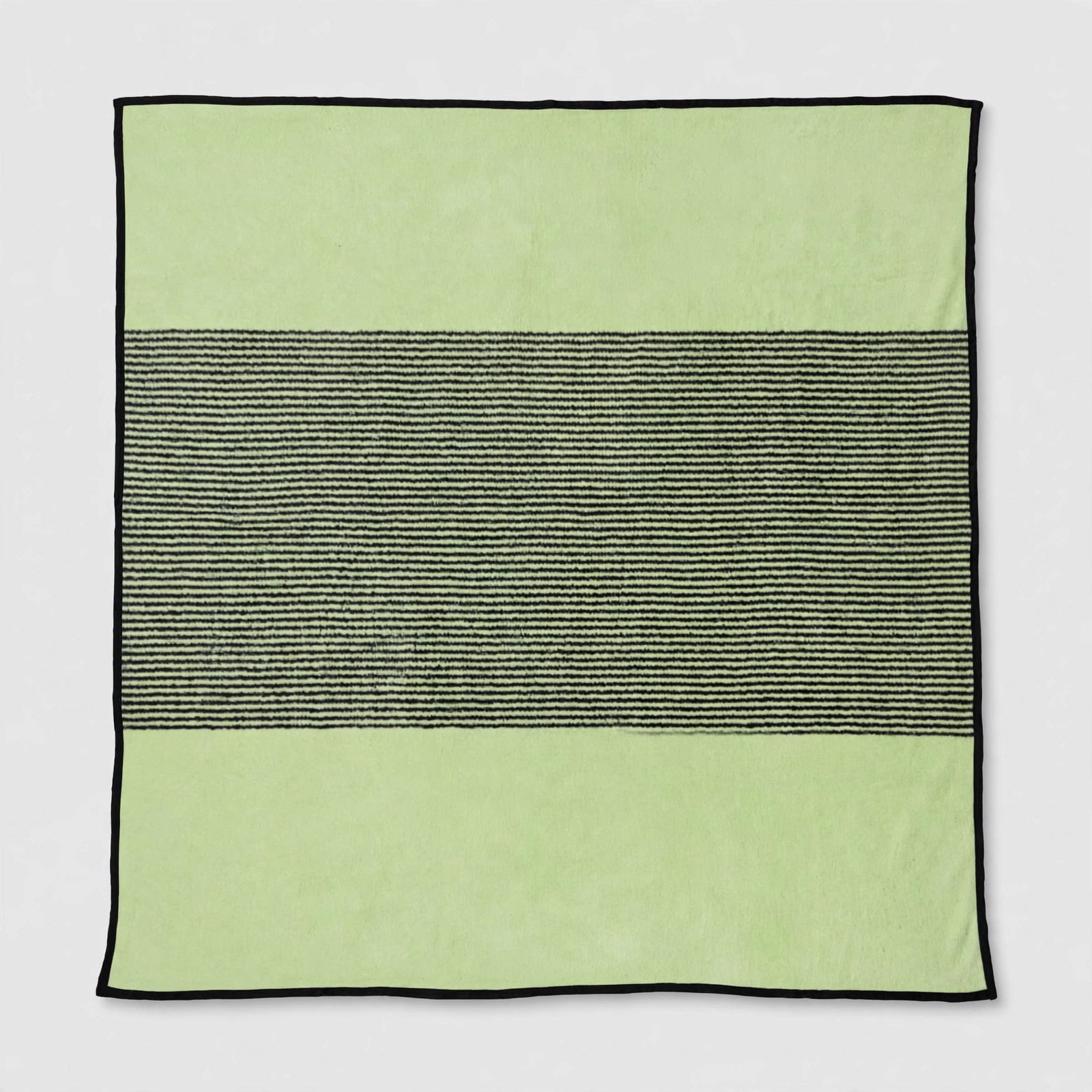 Couverture Polaire Double Face Vert Pistache Noir