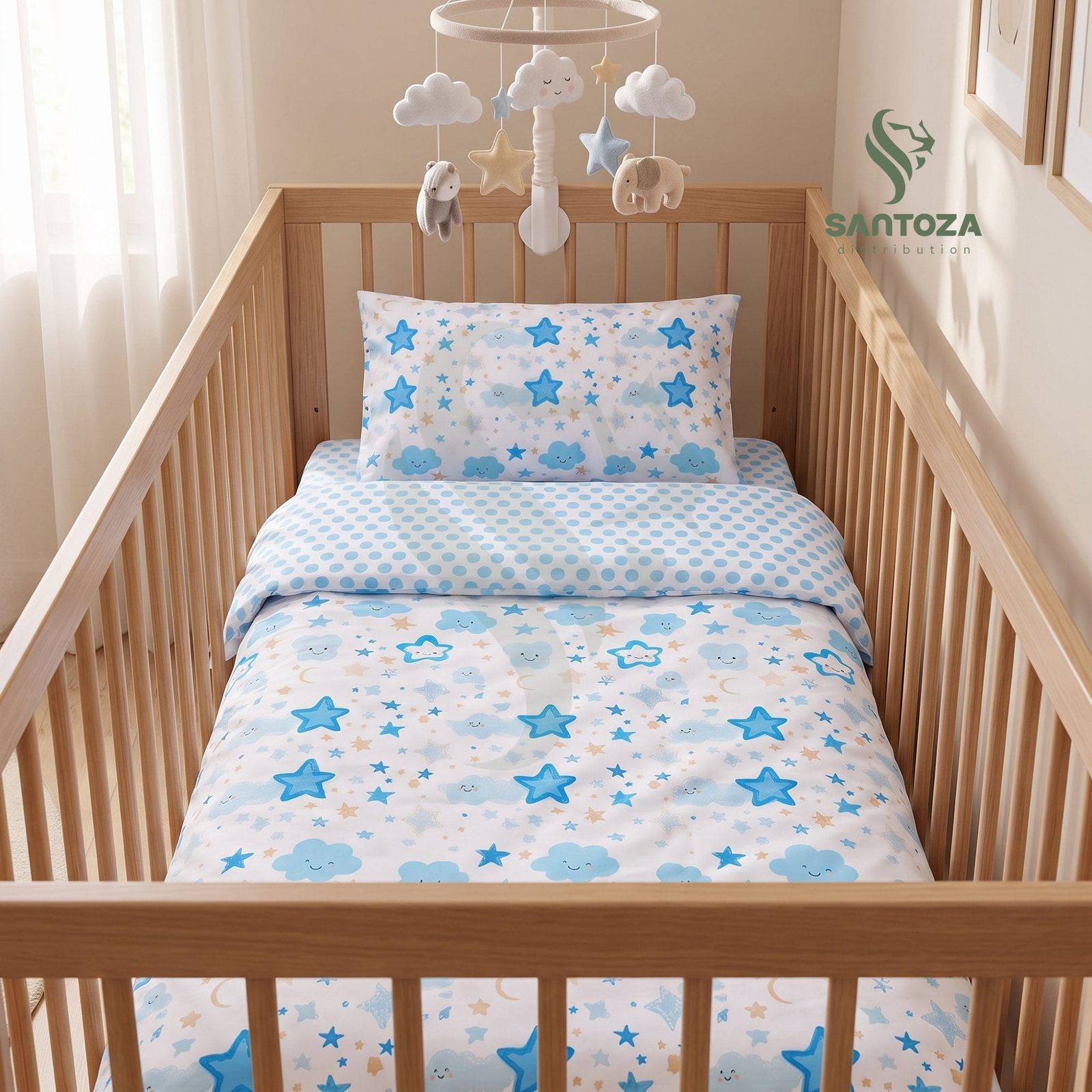 Housse de couette bébé Complices Fleuris 115×130 + taie