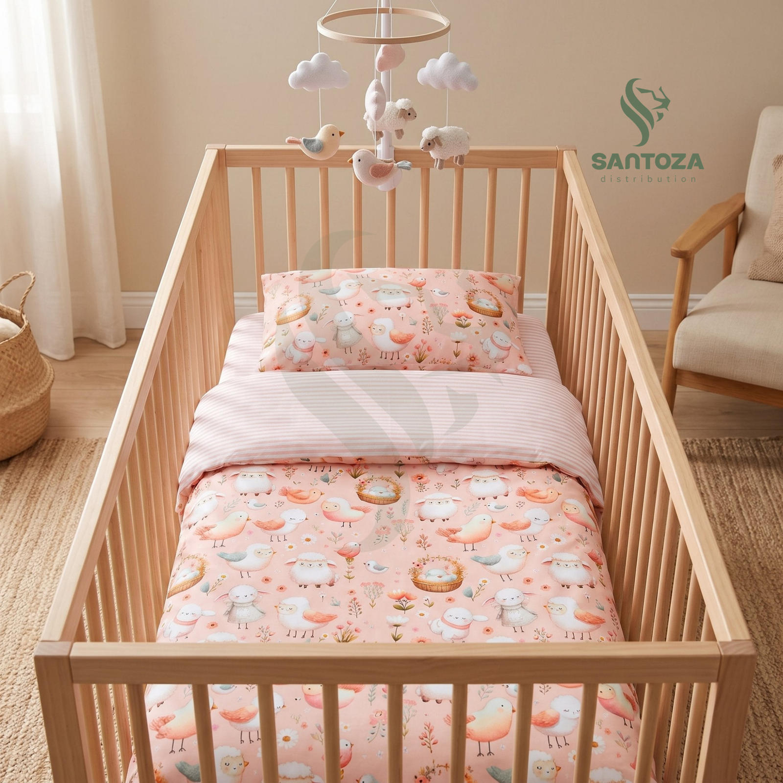 Housse de couette bébé Bosquet Enchanté 115×130 + taie