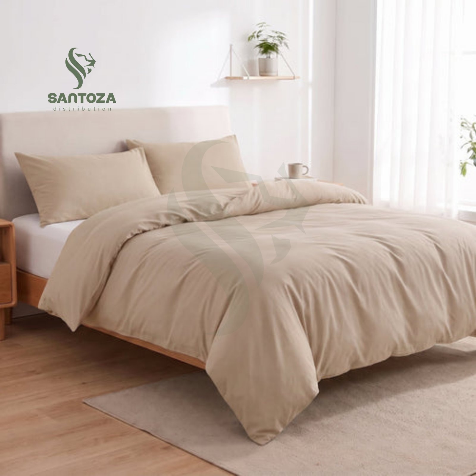 Housse de couette effet raphia Soie