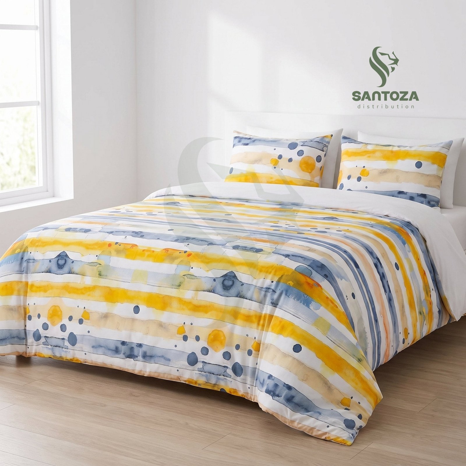 Housse de couette double face Onde Aquatique