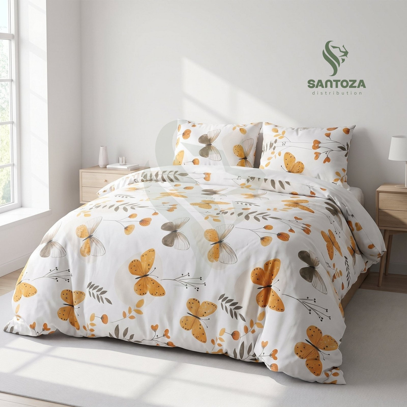 Housse de couette effet raphia Vintage