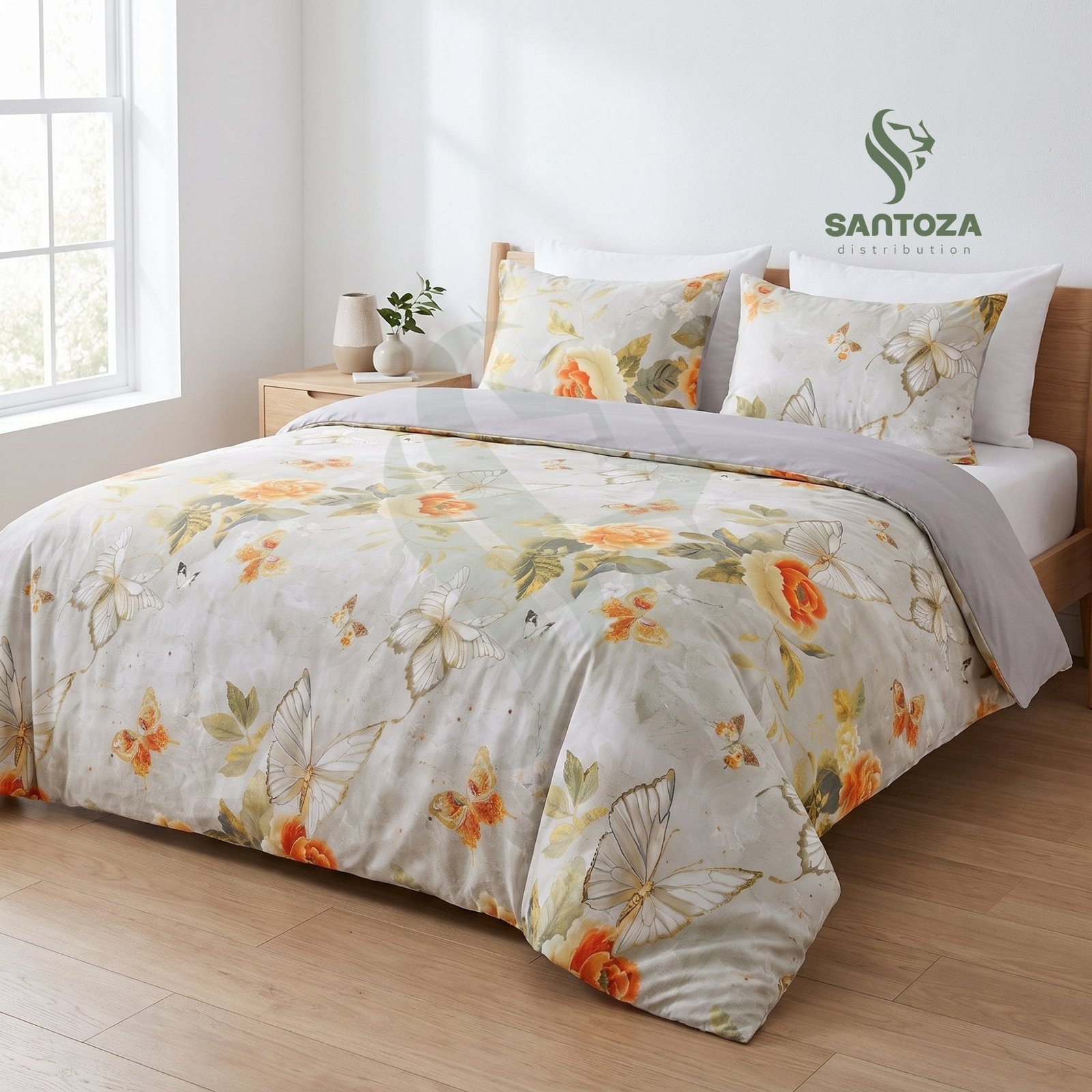 Housse de couette Papillons Dorés