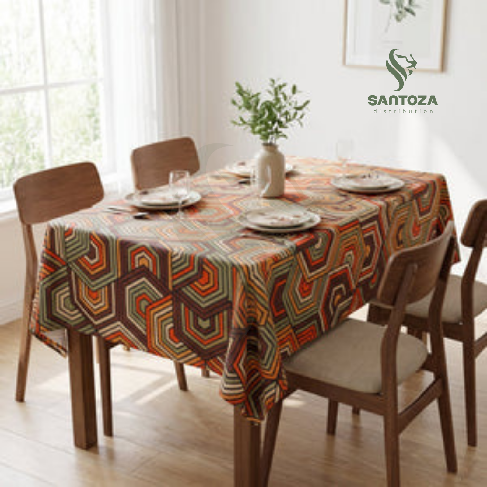 Nappe unie blanche + serviettes assorties