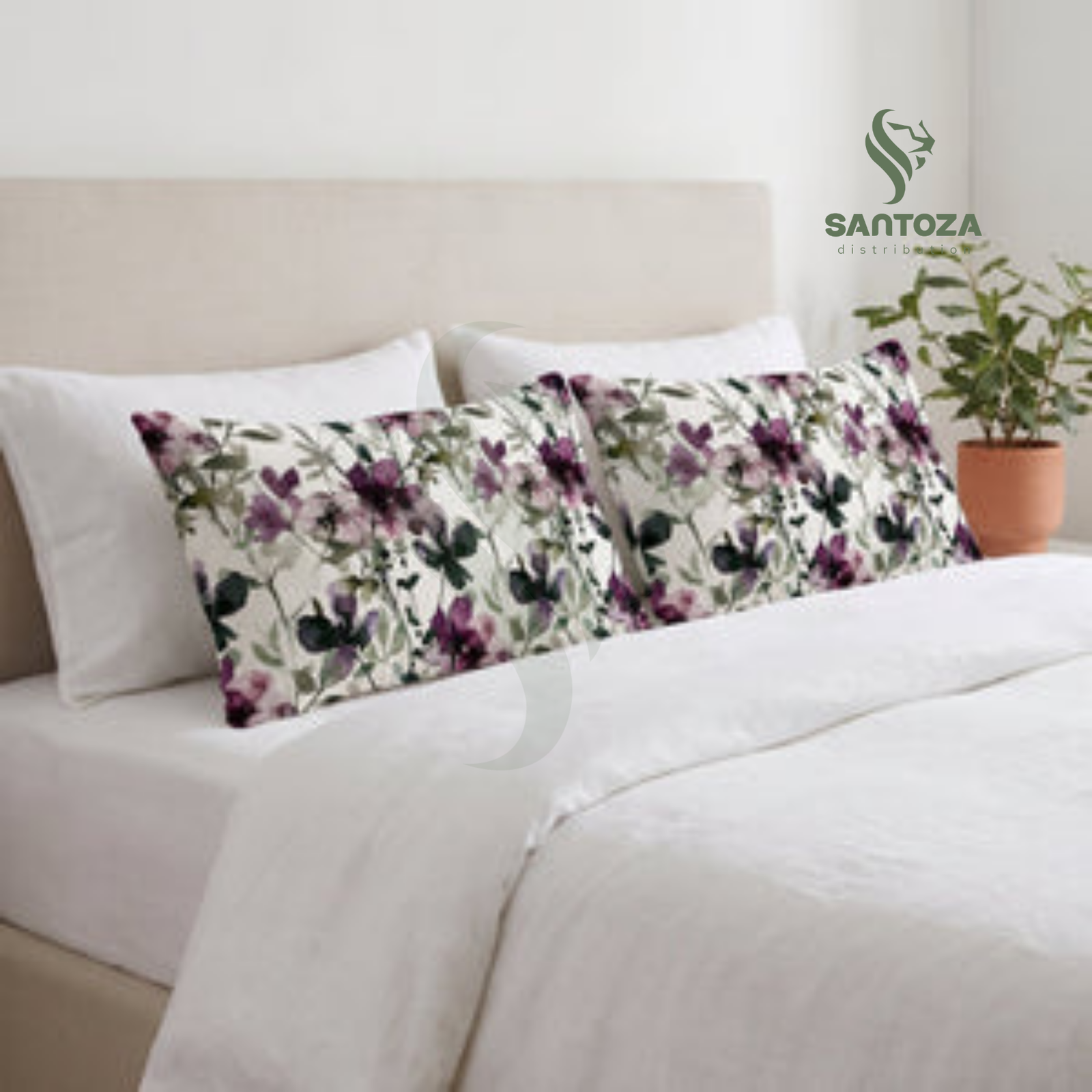 Taies d’oreiller imprimées Fleur de Neige 50×70 (lot de 2)